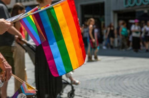 vibrant pride parade with lgbtq flags in bavaria